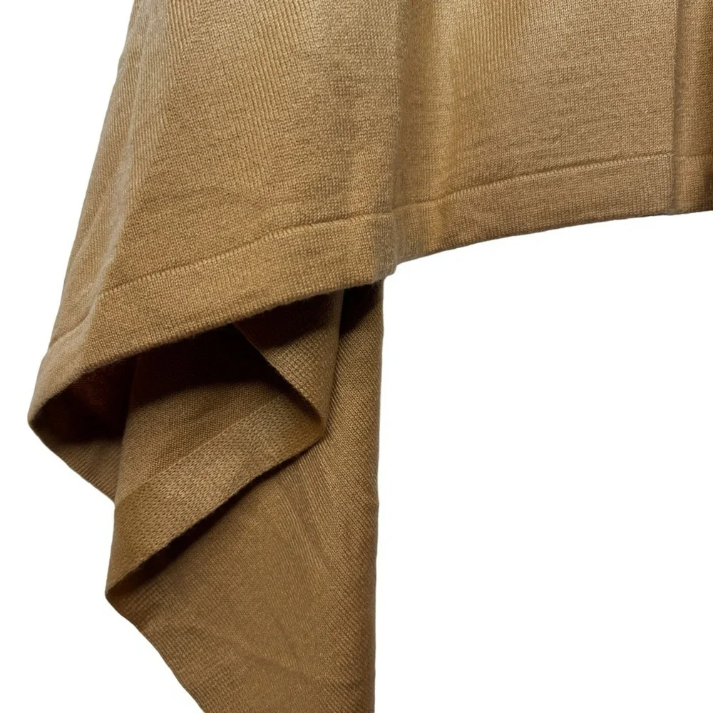 IMAN NWT Soft N’ Chic Multi Wear Button Front Wrap Sweater One Size in Tan